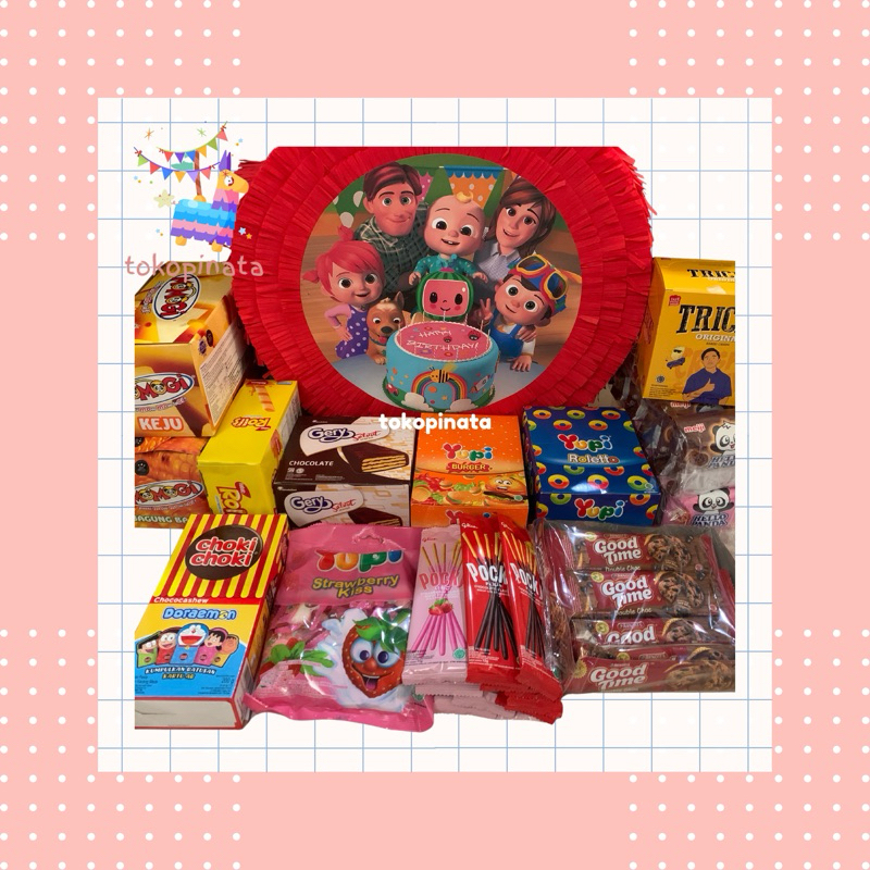 

Isian Pinata / Isi Pinata/ Snack Pinata / Permen Pinata / Coklat Pinata Pukul Pinata Tarik / Isian Goodiebag / Isian Hampers Ulangtahun Birthday Perlengkapan Ultah tokopinata