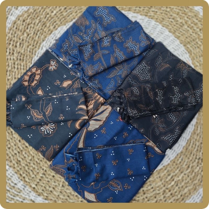 Kamen Set Selendang Batik Katun Rok Batik Bawahan Batik