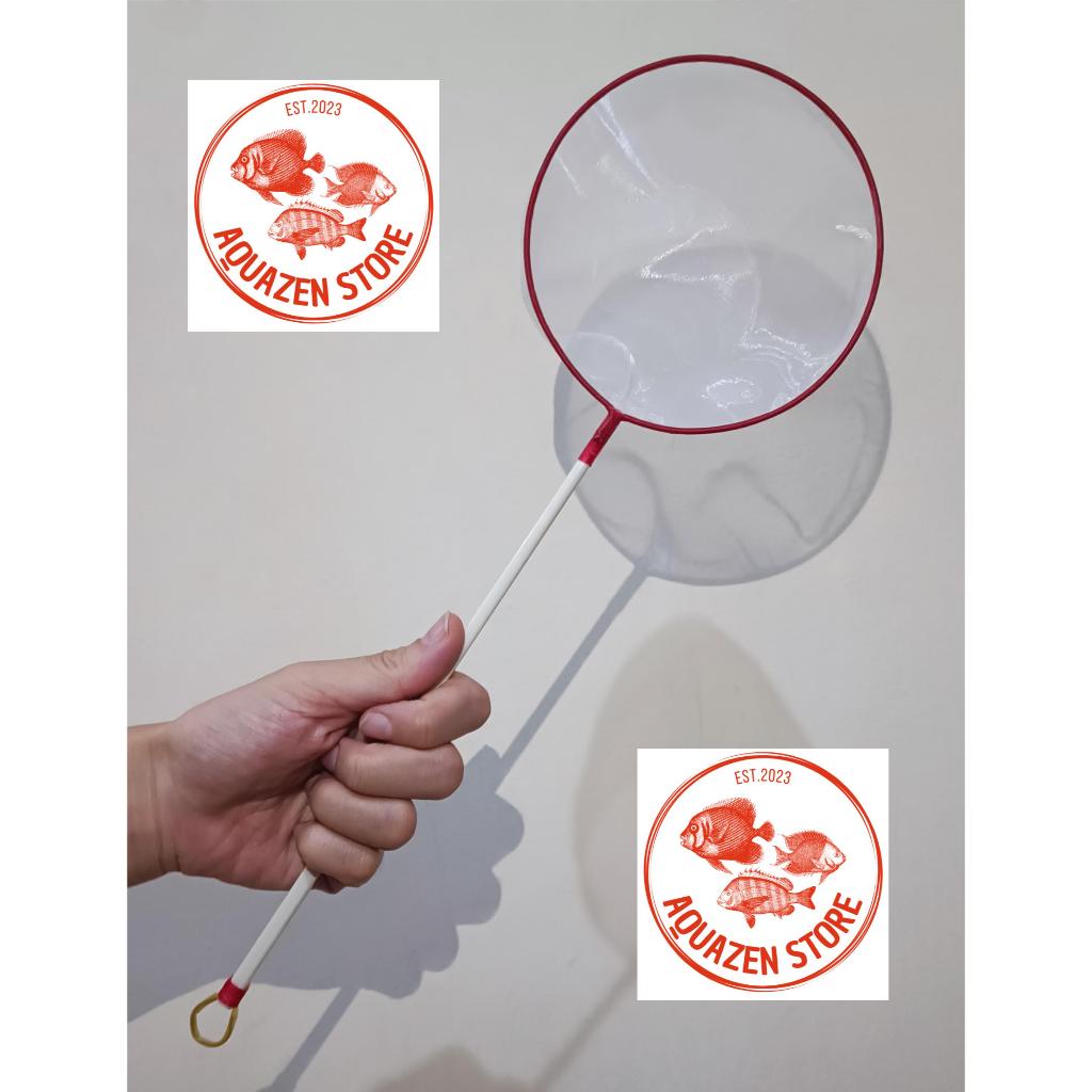 Serokan Ikan Melamin Bulat dan Kotak ikan cupang ikan guppy dan ikan hias Serokan Besar 12cm