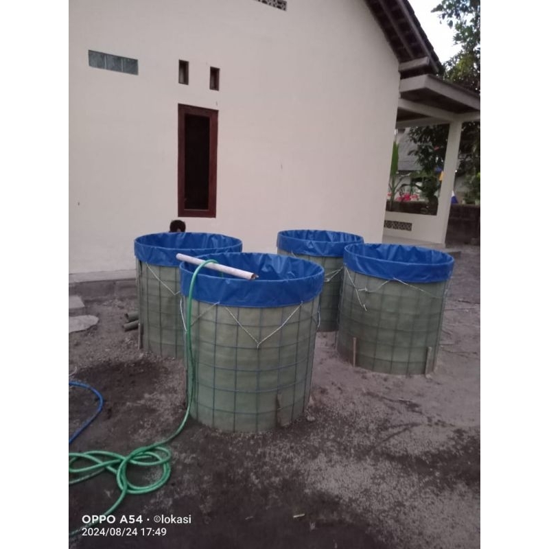 Kolam Terpal Bulat Diameter 1 Fullset Semikaret