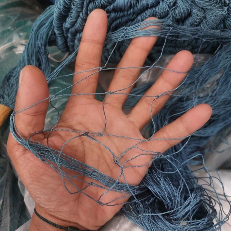 permeter jaring nilon 3 in D9 biru (1mtr x 100mata)