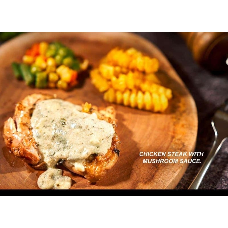 

Chicken Steak With Mushroom Sauce
