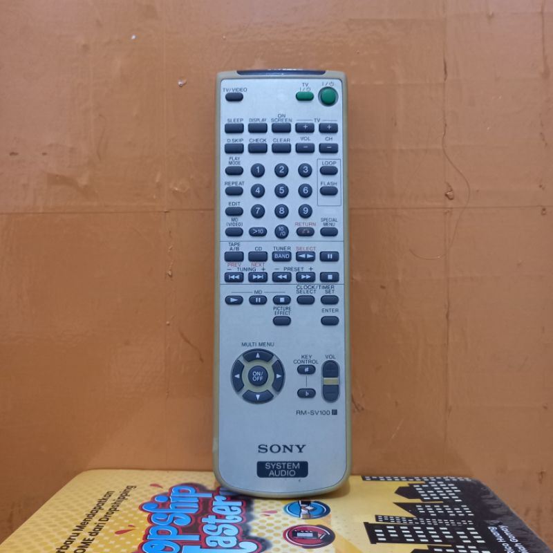 REMOTE ORIGINAL SYSTEM AUDIO SONY SERI RM-SV100