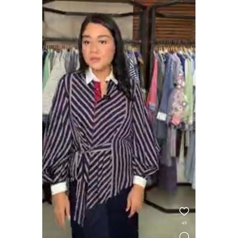 ARTKEA STRIPES - LONG SLEEVE SHIRT NAVY