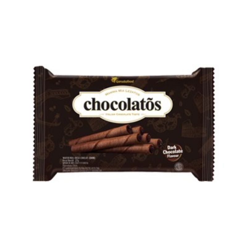 

Gerry Chocolatos Mini Rolls 27gr mamamia lezatoz italian chocolate cemilan wafer murah enak