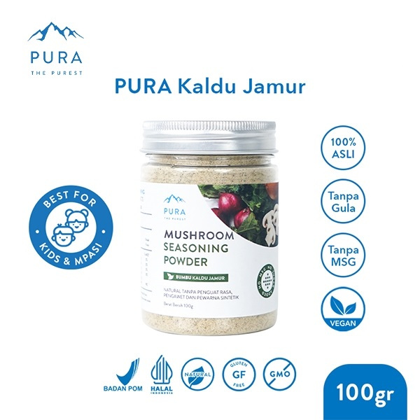 

Pura Kaldu Asli | Bumbu Kaldu Jamur (100gr) - Mushroom Seasoning Powder - Kaldu Mpasi - BB Booster - No Msg - No Gula - Kaldu Serbaguna