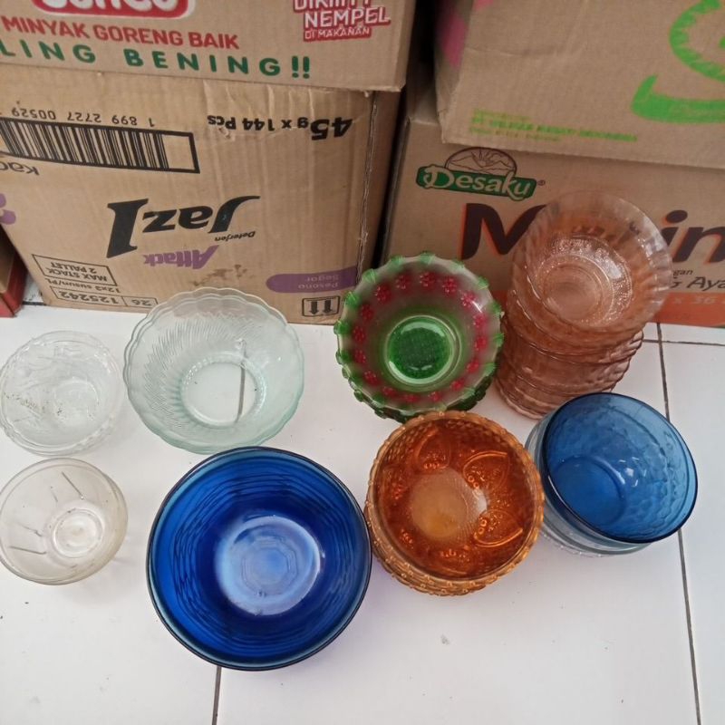 Mangkok Bening Kaca / Mangkok Beling / Mangkok Kaca Bulat / Mangkuk Kaca Bening / Mangkuk Bening / M