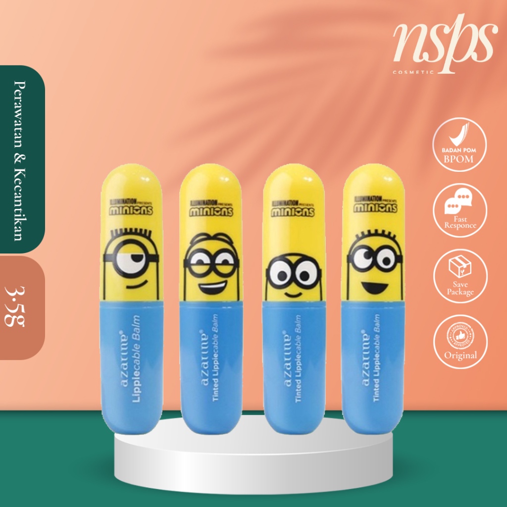 NSPS Cosmetic - Azarine Tinted Lippiecable Balm Series MINIONS