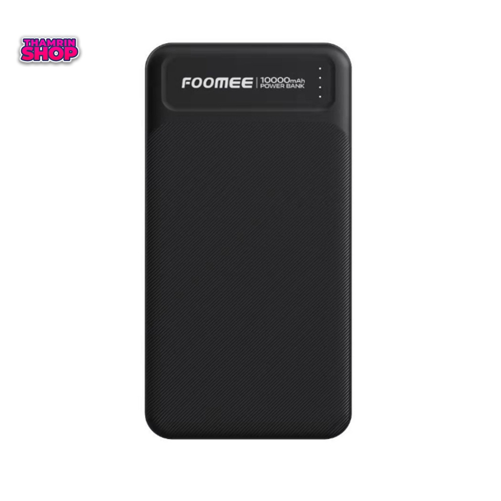 Foomee FP107 Power Bank 10000 mAh Dual USB Output (HITAM)