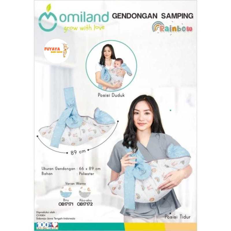 OMILAND Gendongan Bayi Samping Rainbow / Gendongan Bayi Newborn / Baby Carrier / Gendongan Kain Anak