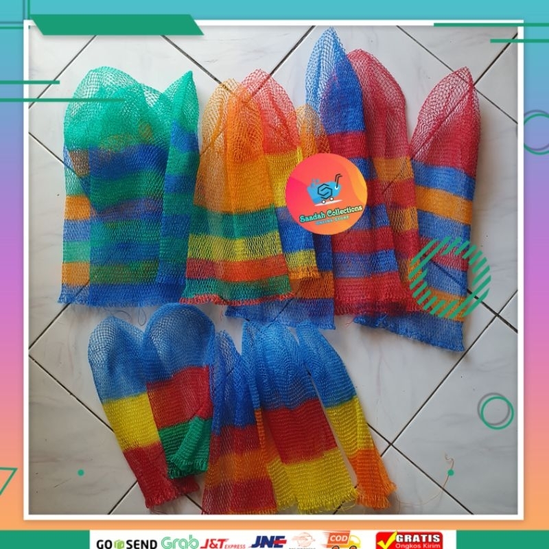 seser serok jaring ikan lubang kecil rajutan tangan rapi