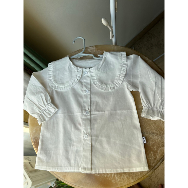 kejora odelia white blouse anak perempuan baju kemeja atasan putih cewe korea style
