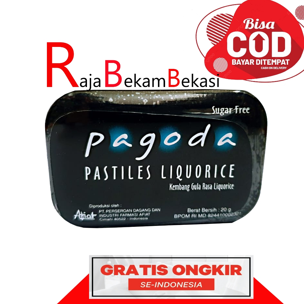 

Pagoda pastilles liquorice – Permen Pereda Tenggorokan Gatal Kering