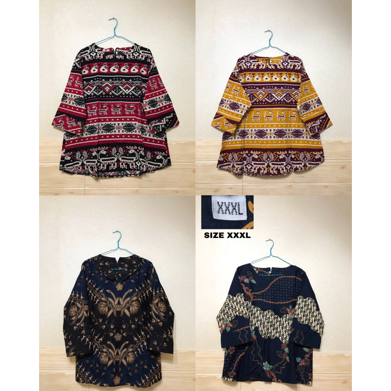 Batik Wanita / Blouse Batik / Atasan Batik / Baju Preloved / Batik Preloved / Batik Wanita Preloved