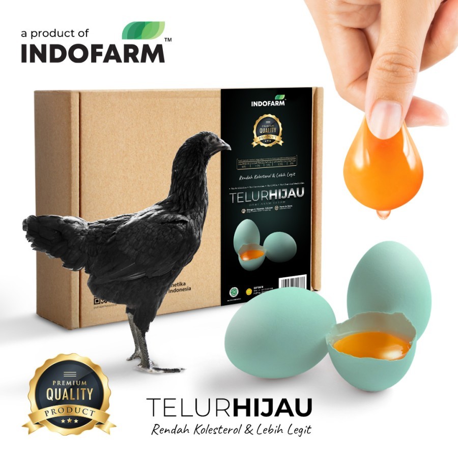 

Telur Hijau Segar 20 butir - Indofarm 100% Original & Sehat