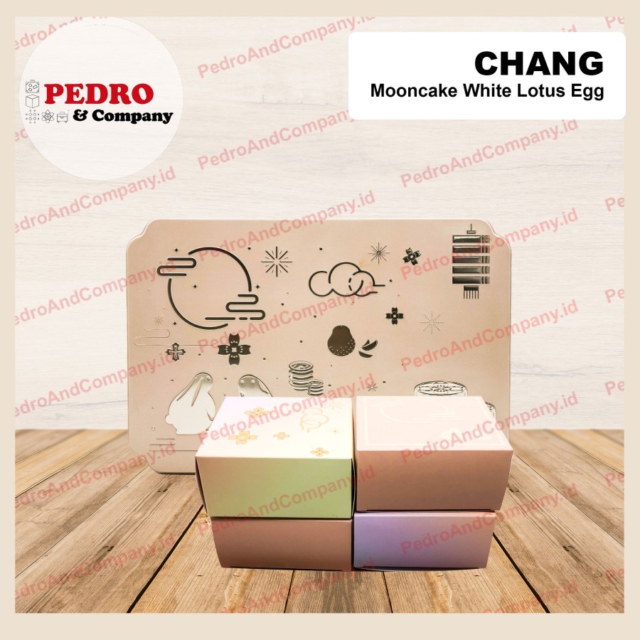 

Chang er Mooncake PANDAN SINGLE egg yolk isi 4 pc kue bulan moon cake