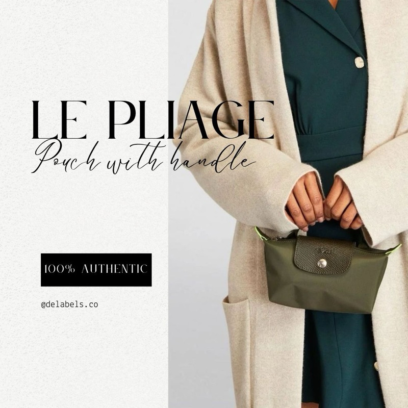 LONGCHAMP LE PLIAGE-POUCH BAG GREEN COLLECTION
