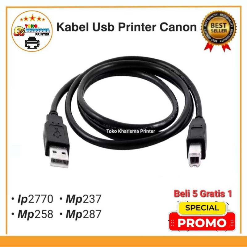 Kabel Usb Printer Canon Ip2770 Mp237 Mp258 Mp287