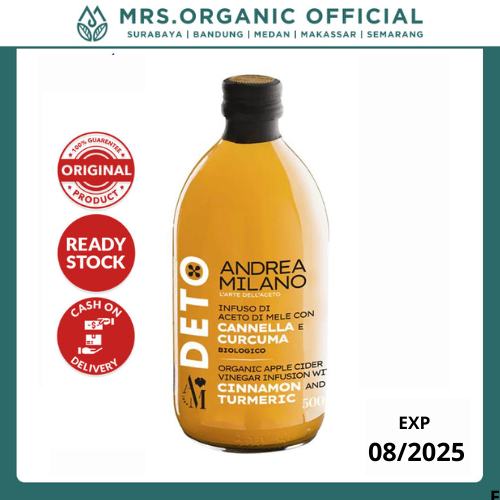 

Cuka Apel with Cinnamon and Turmeric Andrea Milano Organic Apple Cider Vinegar dengan Kayu manis dan Kunyit 500 ml