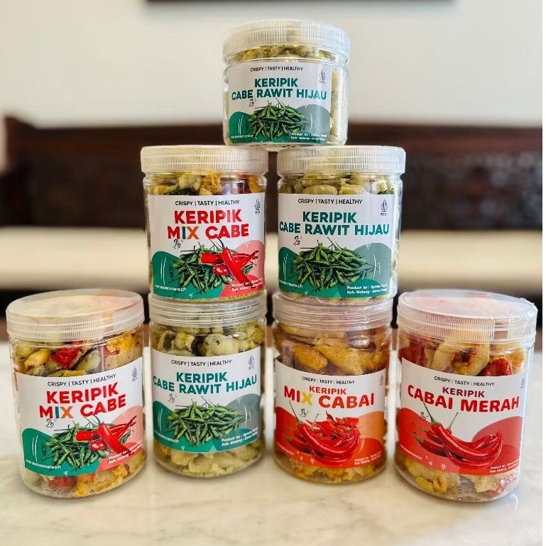 

Xpresstemil Aneka Keripik Cabe Cabe rawit Cabe merah Cabe Rawit Hijau Mix Cabe 400ml 600ml 750ml 1000ml