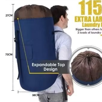 Ransel tas laundry bahan kuat besar jumbo tas pakaian kotor laundry bag jumbo