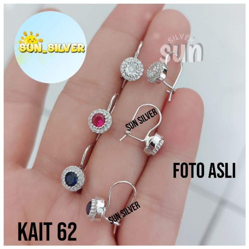 ANTING KAIT BATU WARNA PERAK ASLI LAPIS MAS PUTIH KAIT 62