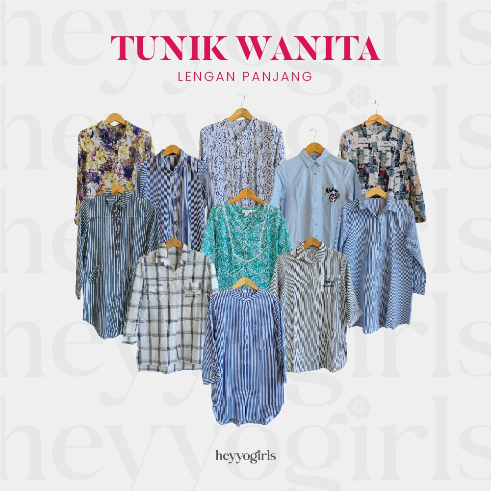 Kemeja Tunik / Kemeja Tunik Wanita / Tunik Wanita / Kemeja Semi Tunik [T]