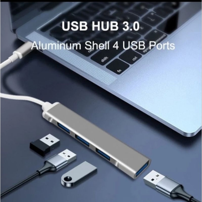 Type C  { USB C }  To USB Hub 4Port Alumunium