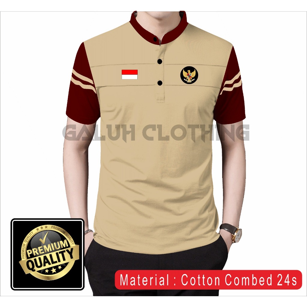 KAOS KERAH SHANGHAI LOGO GARUDA BENDERA INDONESIA, KAOS POLO SHIRT, KAOS KERAH SHANGHAI, KAOS LOGO G