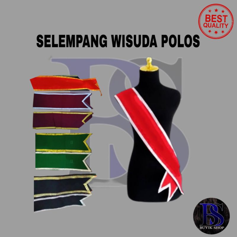 SELEMPANG WISUDA POLOS TANPA BORDIR NAMA
