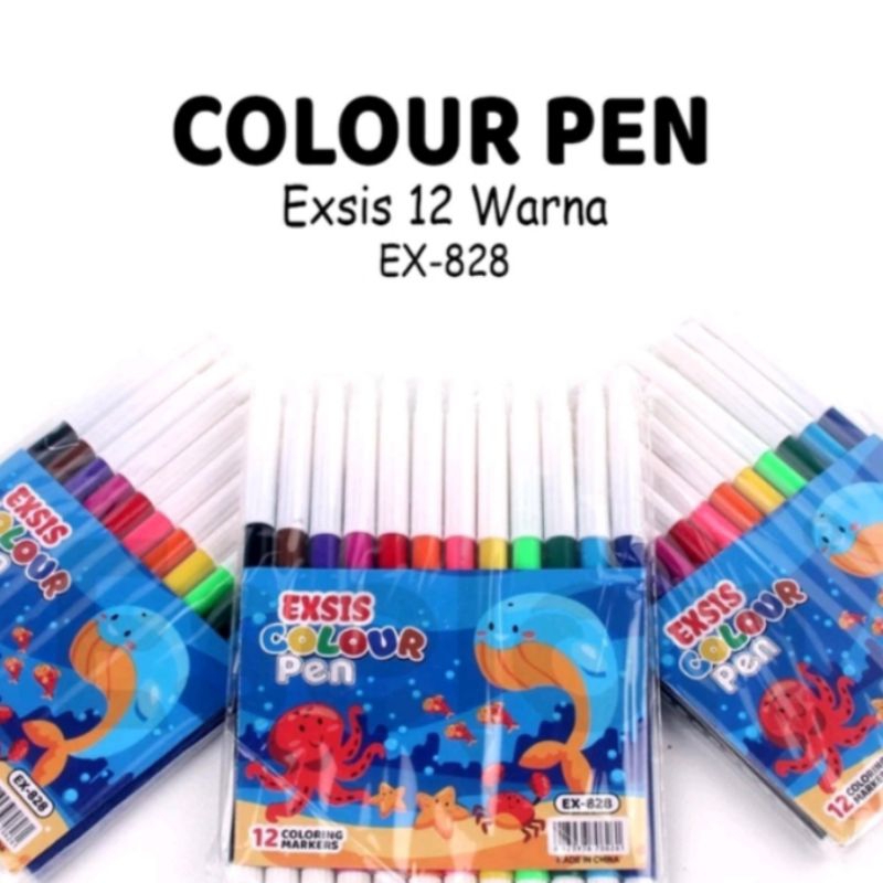 

Spidol 12 Warna Exsis Ex - 828 - SPS Colour Pen