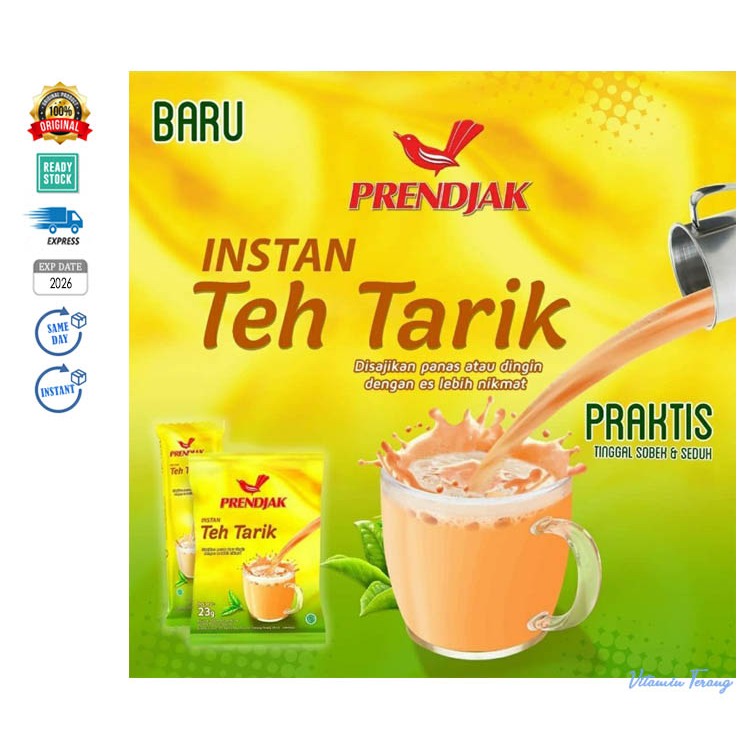 

(Isi 20 pcs) PRENDJAK INSTANT MILK TEA Exp 2026 Instan Teh Tarik Prendjak Teh Instant