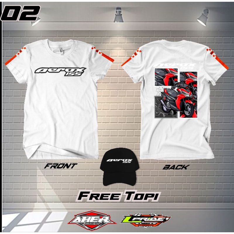 KAOS MOTOR AEROK FREE TOPI || KAOS AEROK || KAOS || KUALITAS PREMIUM