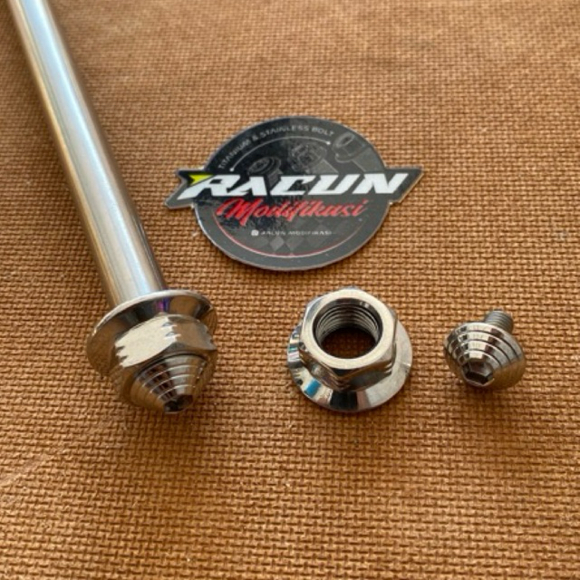 Probolt as roda depan Honda vario beat karbu fi esp shok standar / ktc / vnd stainless heng original