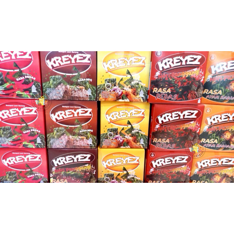 

Kreyez Rumput Laut Goreng / Kreyez Snack Rumput Laut Panggang (1 box isi 12 pcs)