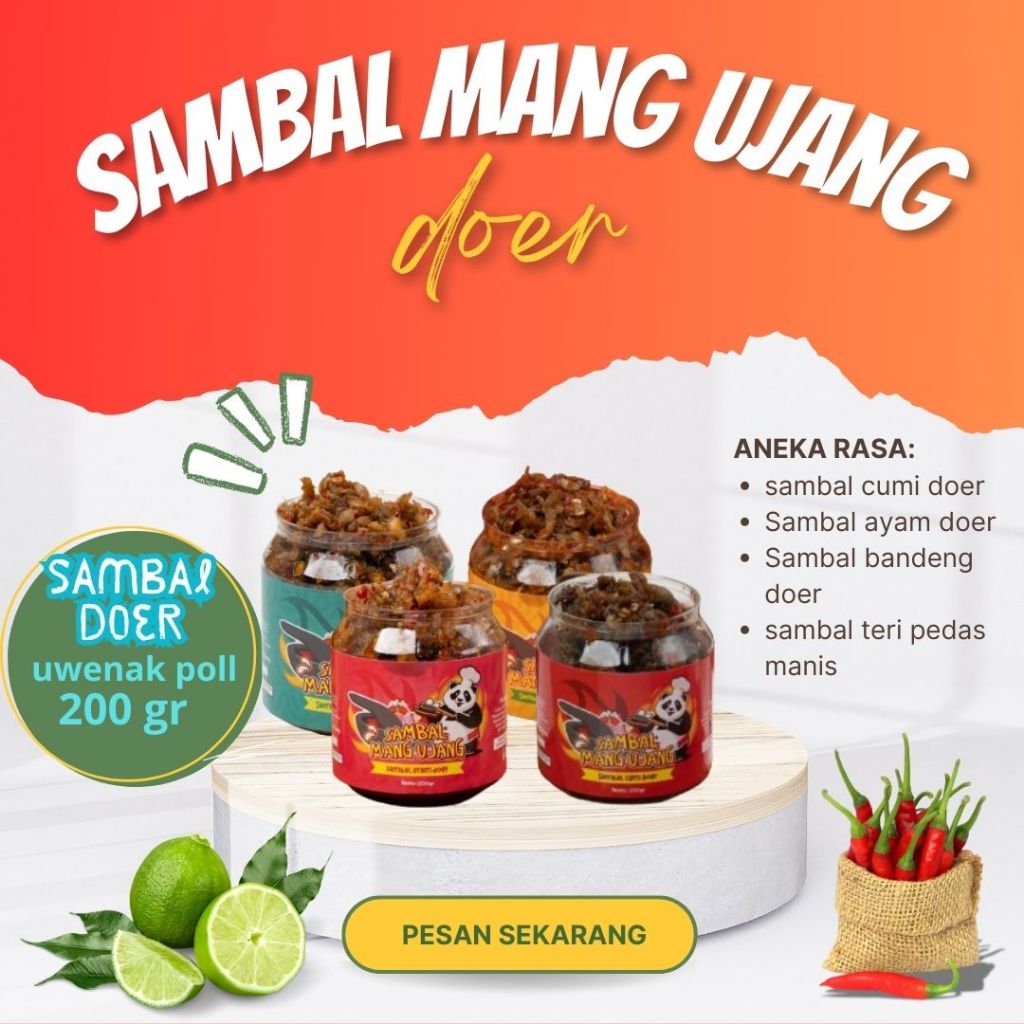 

SAMBAL MANG UJANG di jamin enak poll 200gr