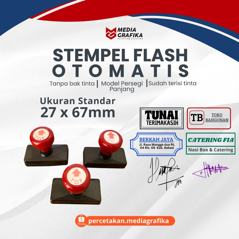 

STEMPEL FLASH CUSTOM || OTOMATIS 27x67mm