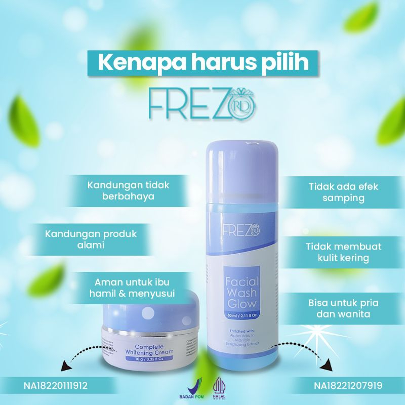 FREZO by RD Krim 2in1 Siang dan Malam COMPLETE WHITENING CREAM Flek , Glowing , Kusam , Jerawat ring