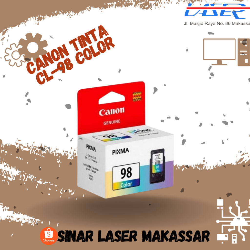 CARTRIDGE TINTA CANON CL-98 COLOR / TINTA PRINTER CANON ORIGINAL