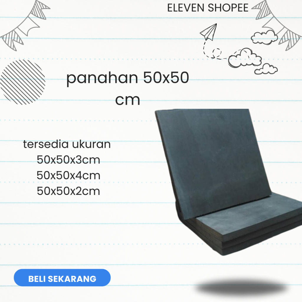 Target Panahan 50x50cm - Bantalan Eva Spon Target Panahan