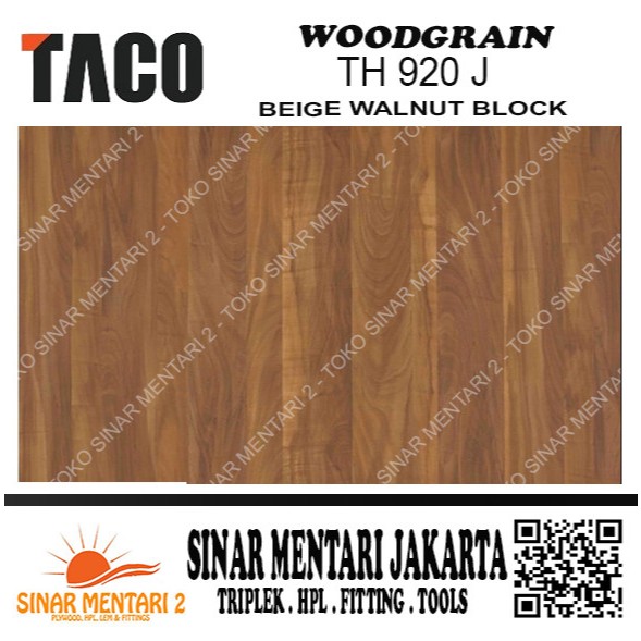 TACO HPL WOODGRAIN TH 920 J BEIGE WALNUT BLOCK