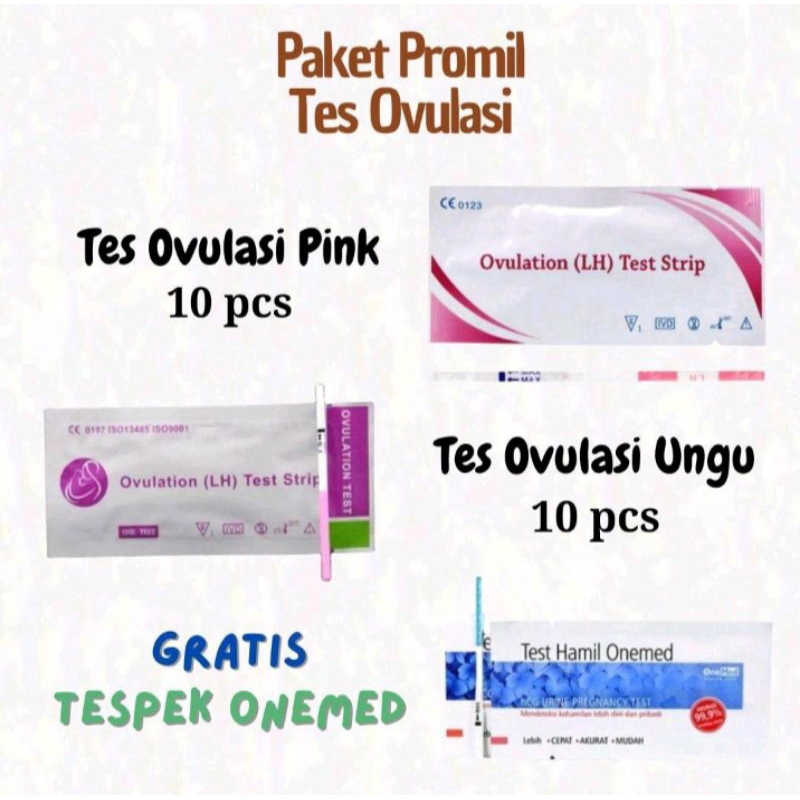 Paket Tes Ovulasi - Tes Kesuburan - Promil Ovulasi Tespek Onemed