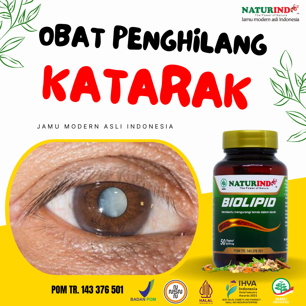 Biolipid Obat Mata Katarak Tanpa Operasi Menyembuhkan Katarak Glaukoma Pterygium Buram Berlemak