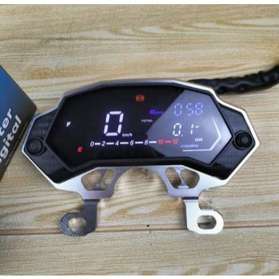 Spidometer Speedometer Motor Ninja Mono Digital FulLed Lampu Indikator