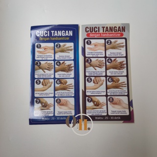 

Stiker Vinyl Cuci Tangan Dengan Handsanitizer - Cuci Tangan Handrub - Stiker Cuci Tangan