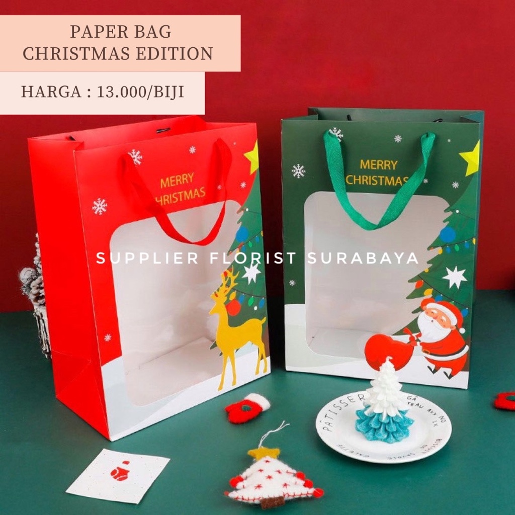 

[35 X 24 X 14CM] PAPER BAG NATAL CHRISTMAS EDITION KERTAS TAS KERTAS HANDBAG PACKAGING PACKING CHRISTMAS GIFT HADIAH NATAL PAPPER BAG MIKA BAG GIFT BOX GOODIE BAG TAS KADO GABLE BOX JENDELA MIKA TENTENGAN AKSESORIS NATAL DECORATION DEKORASI SOUVENIR