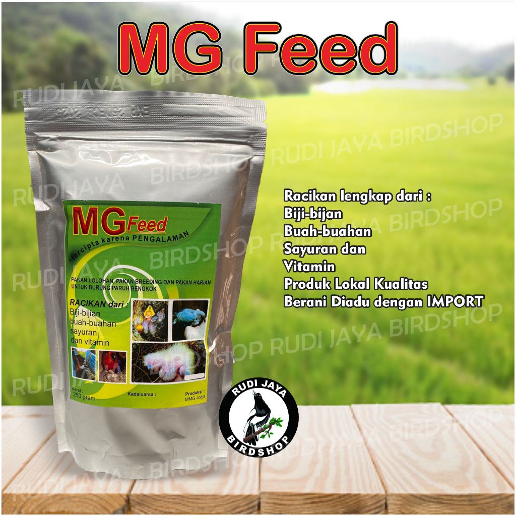 MGFEED 100 GRAM MG FEED BUBUR LOLOH PAKAN MAKANAN ANAK BURUNG PIYIK PARUH BENGKOK NURI KAKATUA