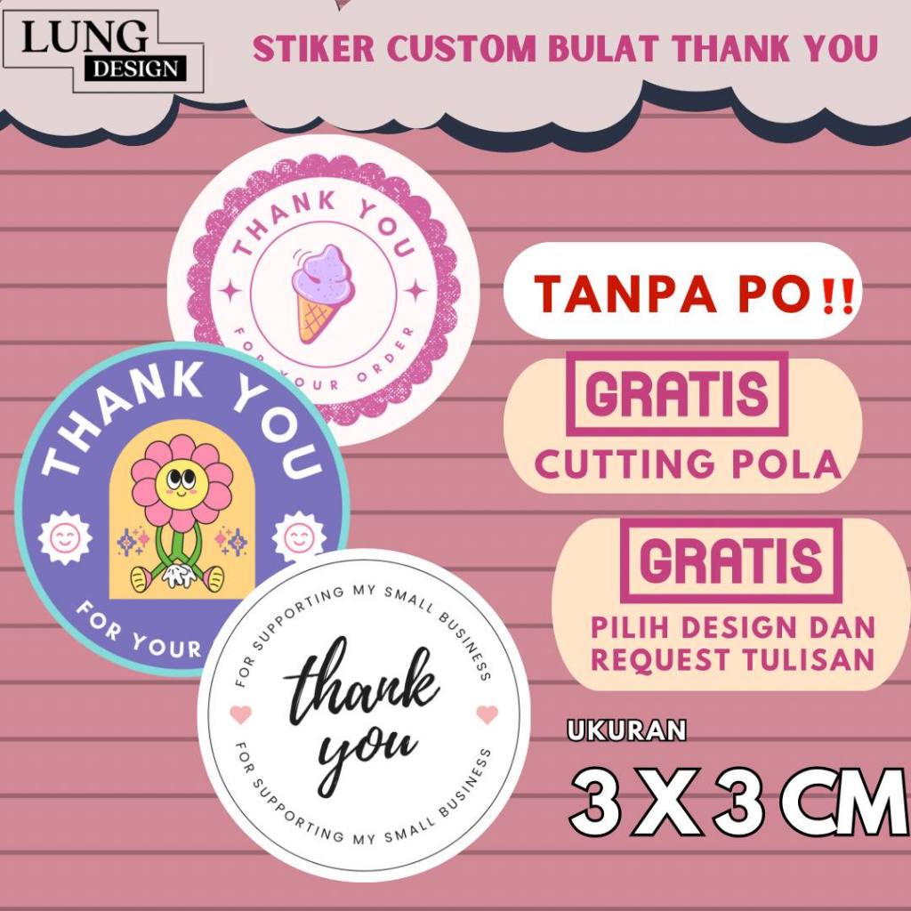 

[ 3 x 3CM] CETAK STIKER LABEL KEMASAN THANKYOU / STICKER CUSTOM BULAT LOGO THANK YOU FOR ORDER / STIKER TERIMA KASIH LABEL MAKANAN KUE CATERING KOTAK MAKAN BOTOL MINUM