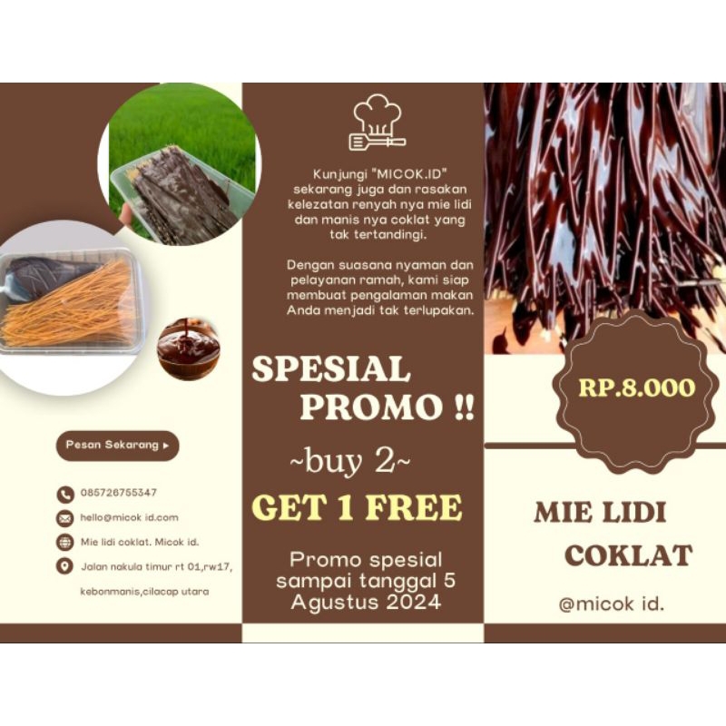 

Mie Lidi Coklat