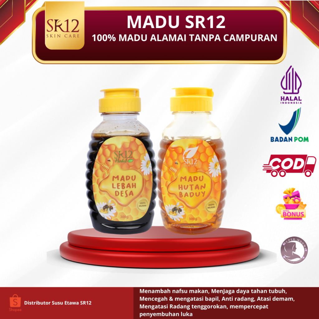 

MADU SR12 BADUY DAN MADU LEBAH DESA SR12/MADU ASLI/MADU ORIGINAL/MADU MURNI